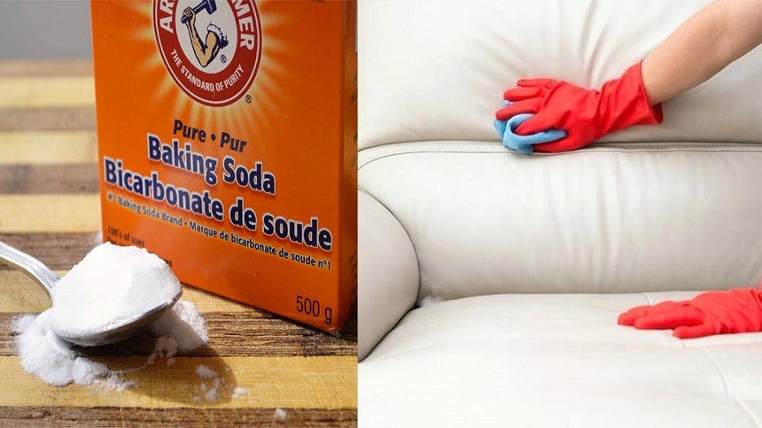 Cách giặt ghế sofa nỉ bằng baking soda