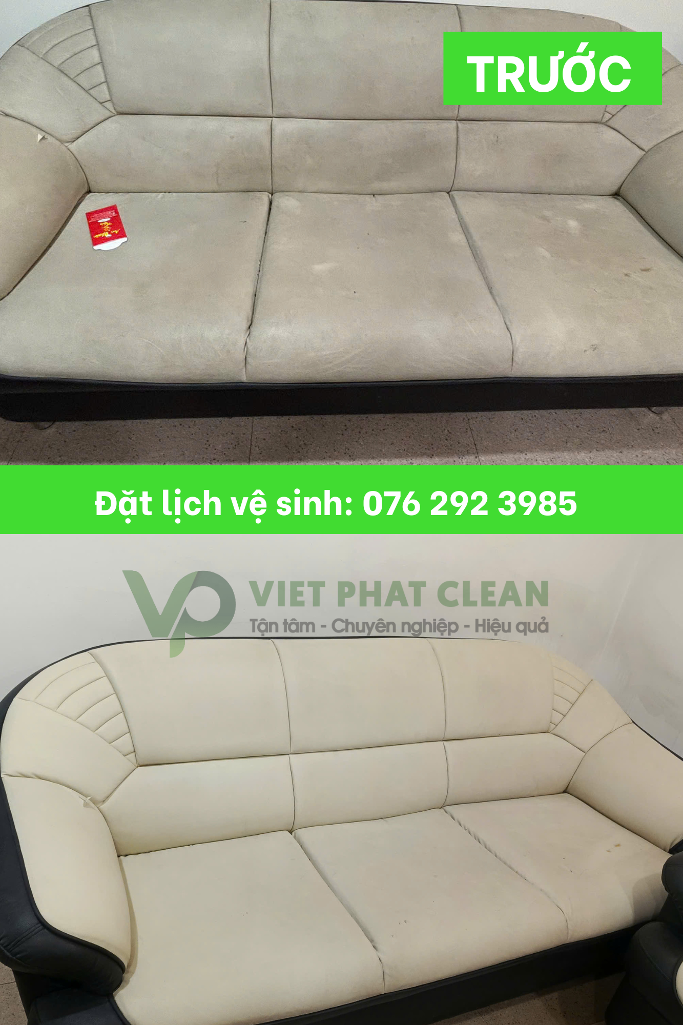 Việt Phát Clean mang tới giải pháp giặt ghế sofa chất lượng