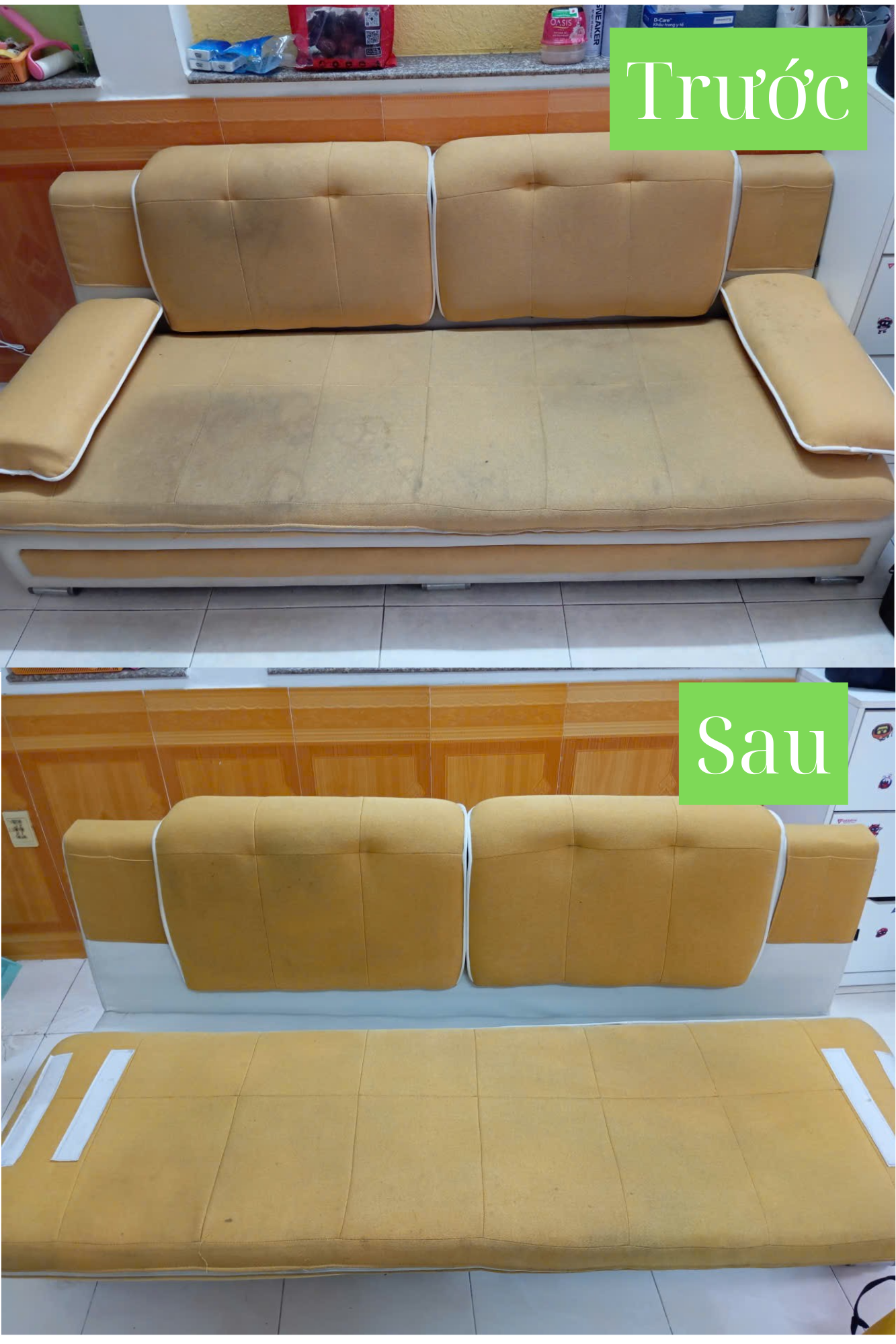 Kết quả sử dụng dịch vụ giặt ghế sofa quận 1