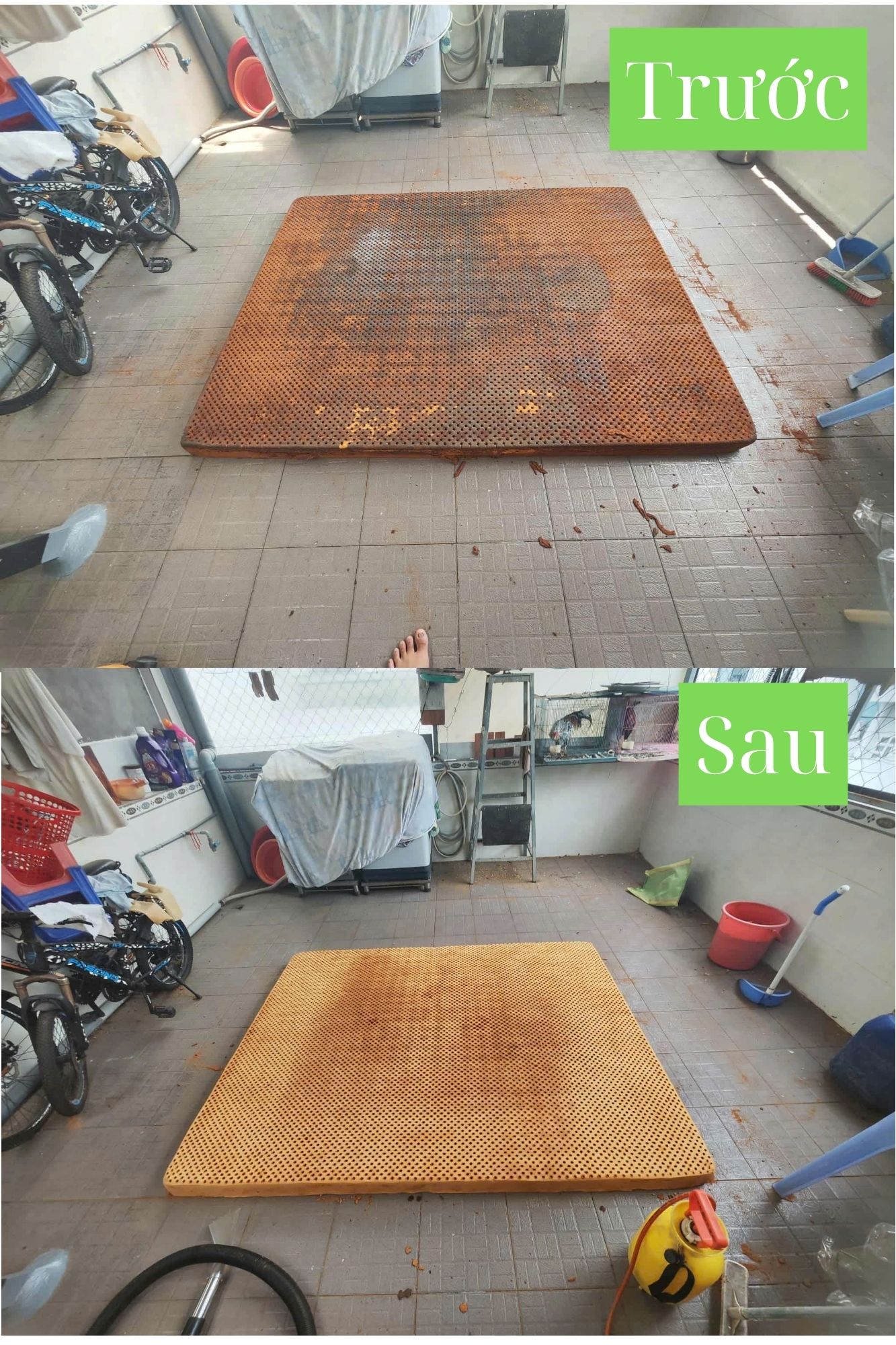 Kết quả của quy trình giặt nệm Tân Phú sạch nhanh, an toàn
