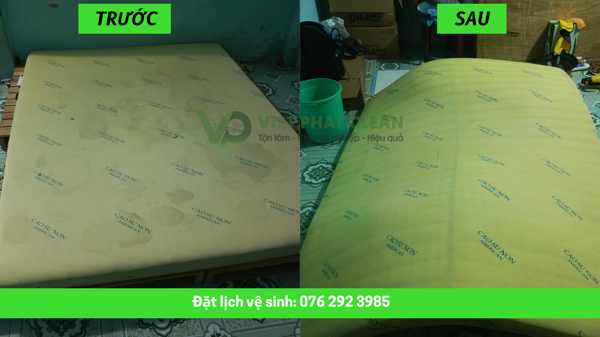 Nệm cao su nên được vệ sinh định kỳ 3 - 6 tháng một lần